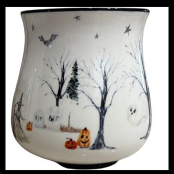 Potter's Studio Halloween Haunted House Ceramic Mug Witch Ghost Tombstone New - Picture 2 of 6